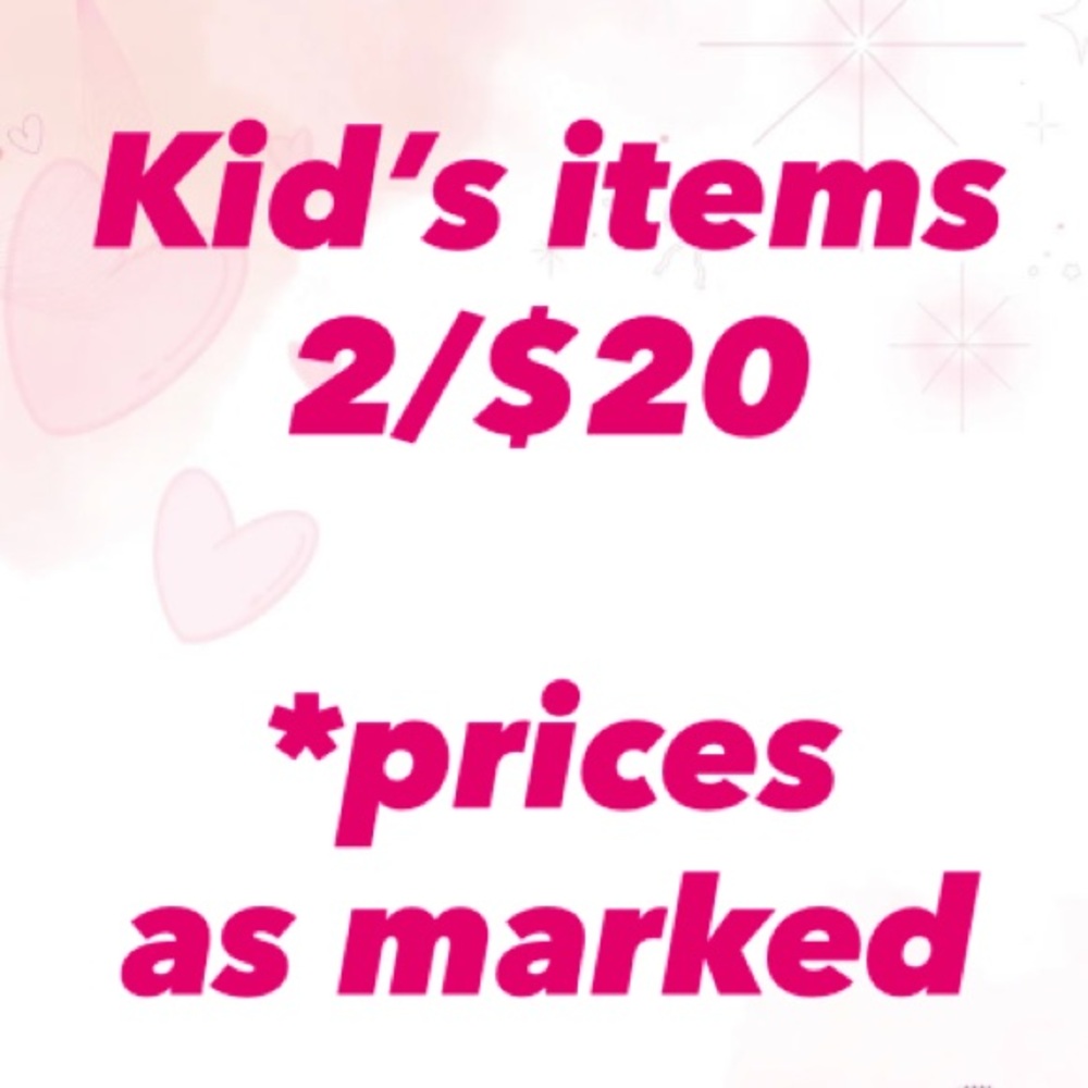 Kids items clearance